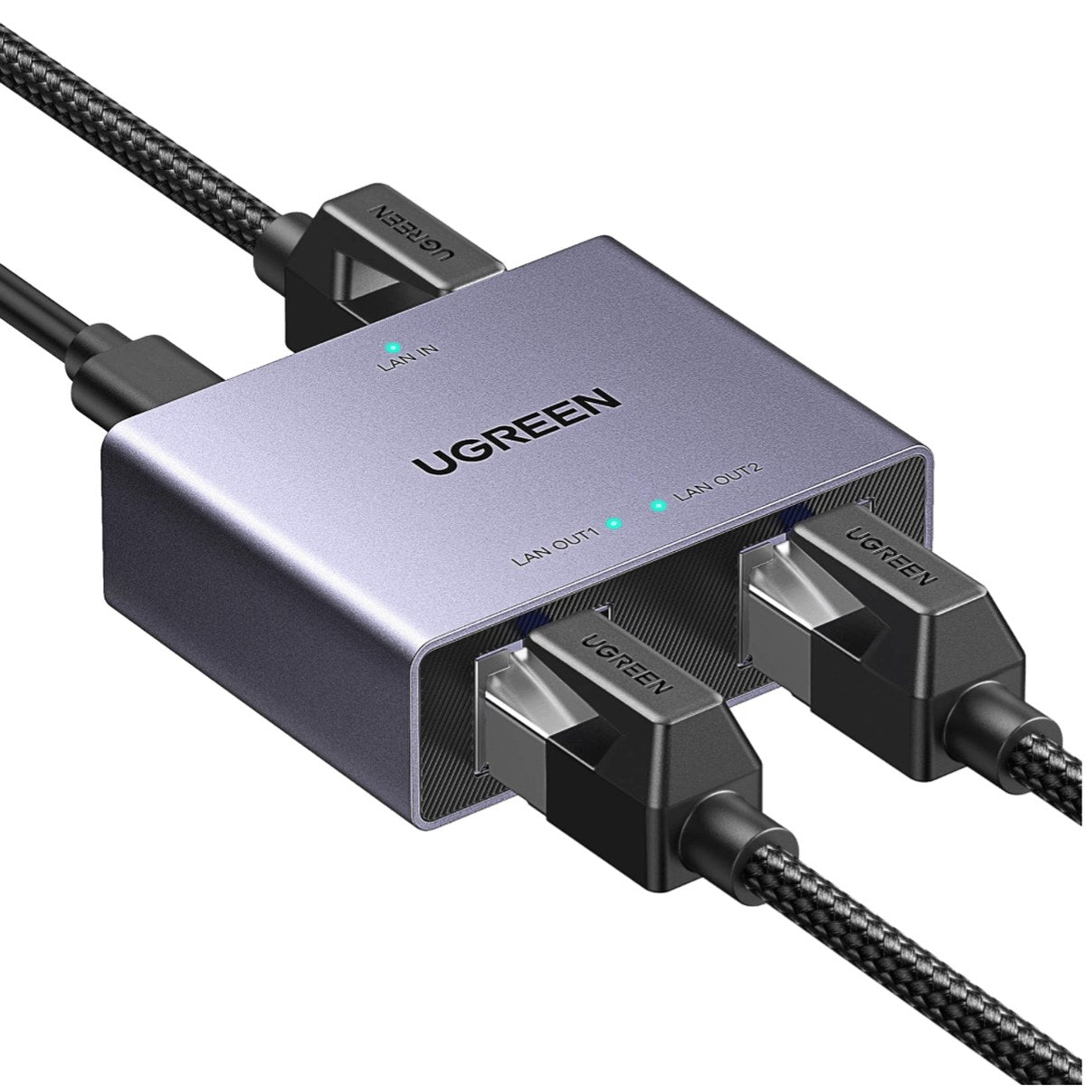 מפצל רשת 1 גיגהביט ל־2 UGREEN NW301 45311 RJ45 – תמונה 1
