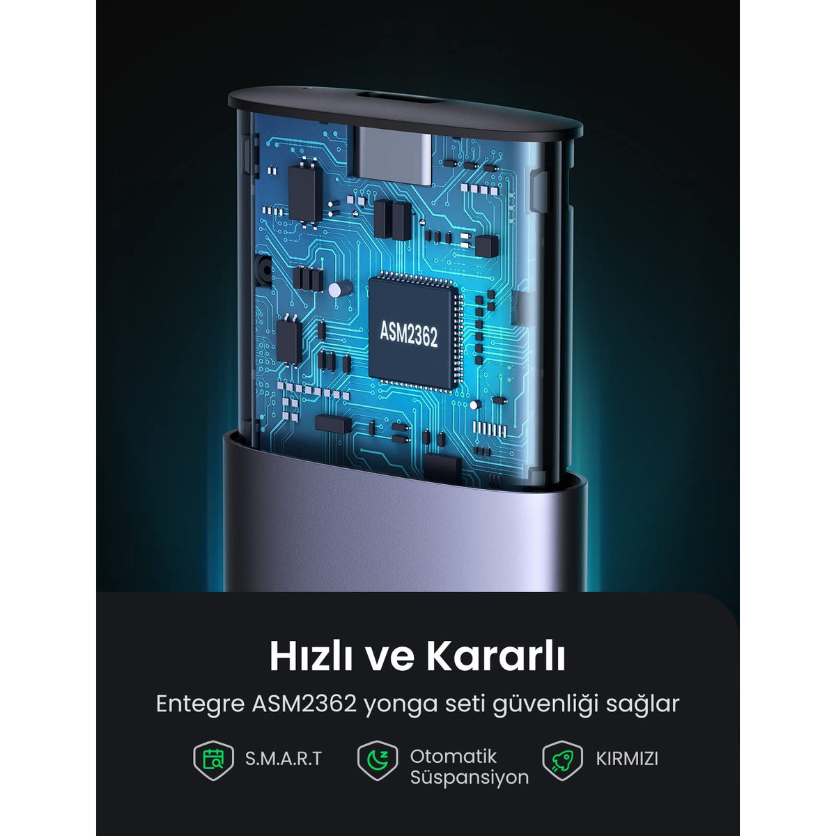 מארז ל-SSD UGREEN M.2 NVMe 10Gbps עם קירור – תמונה 4