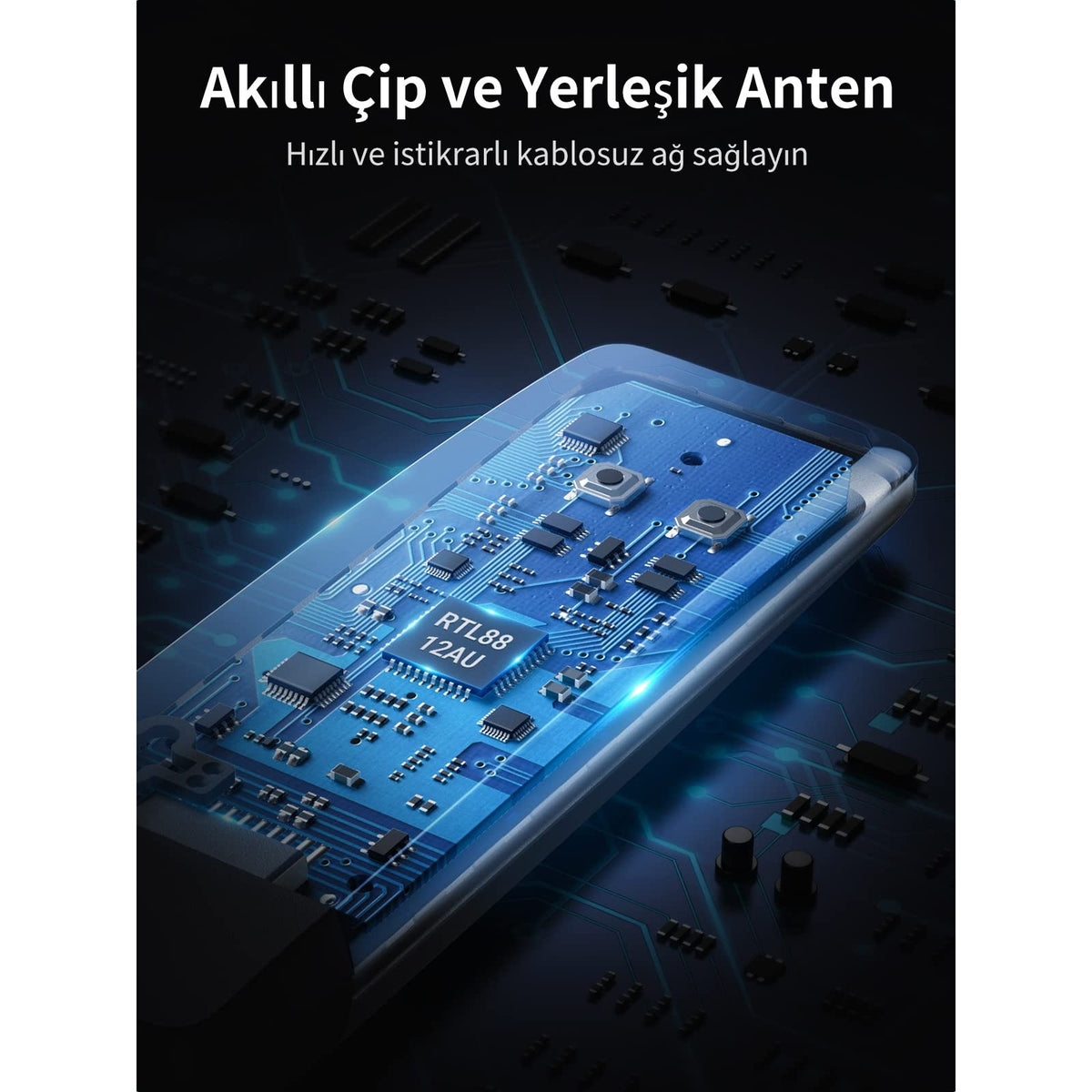 מתאם רשת אלחוטי UGREEN AC1300 Wireless Network Adapter – תמונה 5