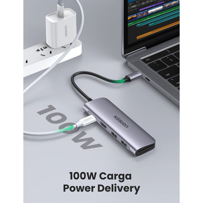 מתאם UGREEN USB-C 6ב-1 HDMI 4K וטעינה 100W – תמונה 4