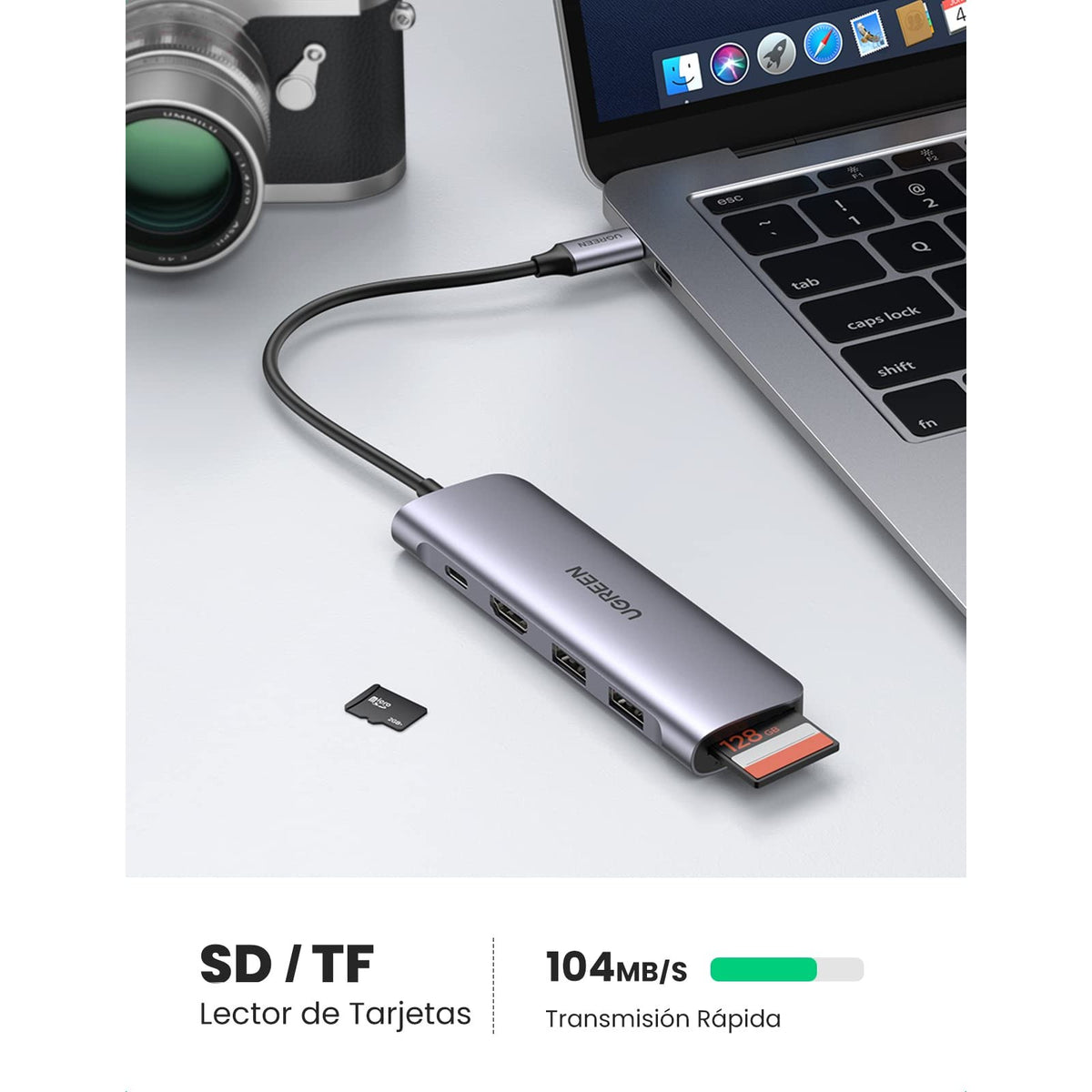 מתאם UGREEN USB-C 6ב-1 HDMI 4K וטעינה 100W – תמונה 5