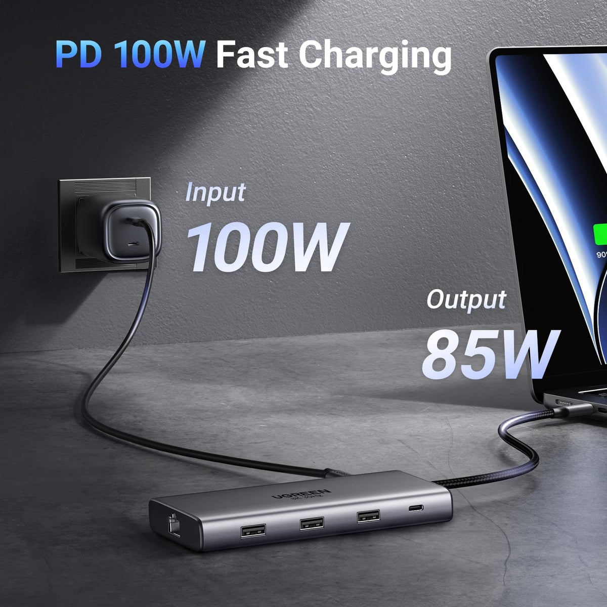 מפצל USB UGREEN 10 ב-1 CM639 15534 – תמונה 7