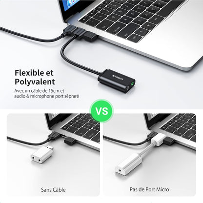 מתאם UGREEN USB-A To 3.5mm External Stereo Sound Adaptor – תמונה 6