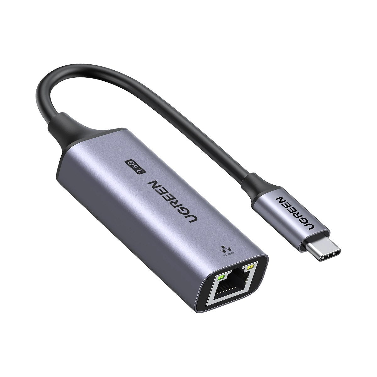 מתאם רשת UGREEN USB-C ל-RJ45 2.5G אפור – תמונה 1