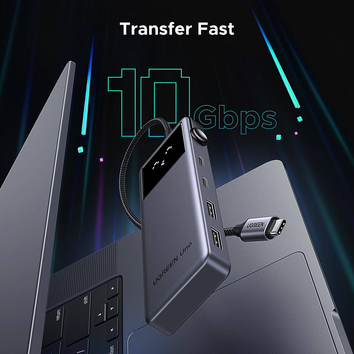 מולטיפורט UGREEN Uno USB-C To HDMI+2*USB 3.2 A+2*USB 3.2 C+PD PC אפור – תמונה 4