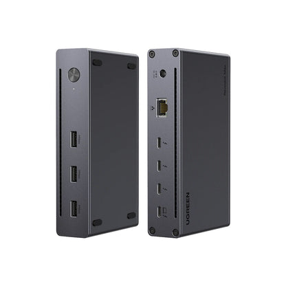 תחנת עגינה UGREEN REVODOK MAX 208 8 IN 1 THUNDERBOLT 4 PD DC 150W שחור – תמונה 1
