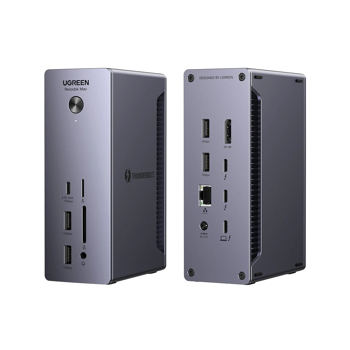 תחנת עגינה UGREEN REVODOK MAX 213 13 IN 1 THUNDERBOLT 4 PD DC 180W שחור – תמונה 1