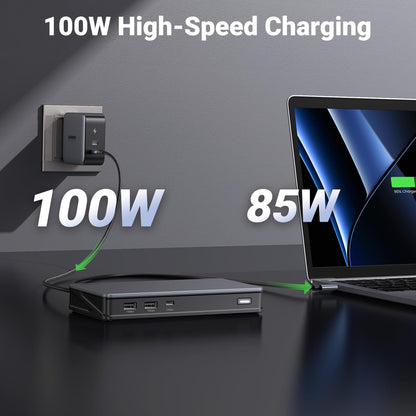 תחנת עגינה UGREEN Revodok Pro 209 9 ב-1 USB-C שחור – תמונה 6