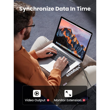 כבל UGREEN USB-C ל-USB-C 2.0 מעטפת אלומיניום – תמונה 11