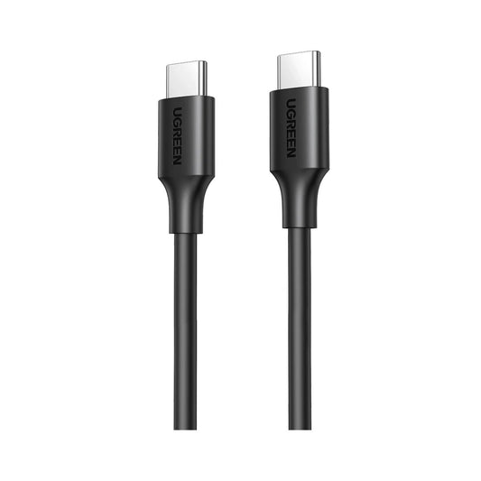 כבל UGREEN USB-C ל-USB-C 2.0 3A באורך 1 מטר – שחור – תמונה 1