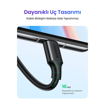 כבל UGREEN USB-C ל-USB-A 2.0 באורך 1 מטר – תמונה 2