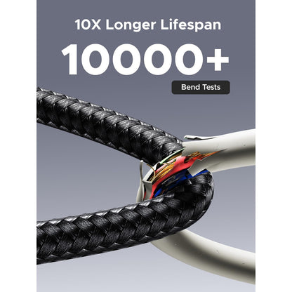 כבל טעינה UGREEN USB-C ל- USB-C 240W 480Mbps עם צג דיגיטלי – תמונה 4