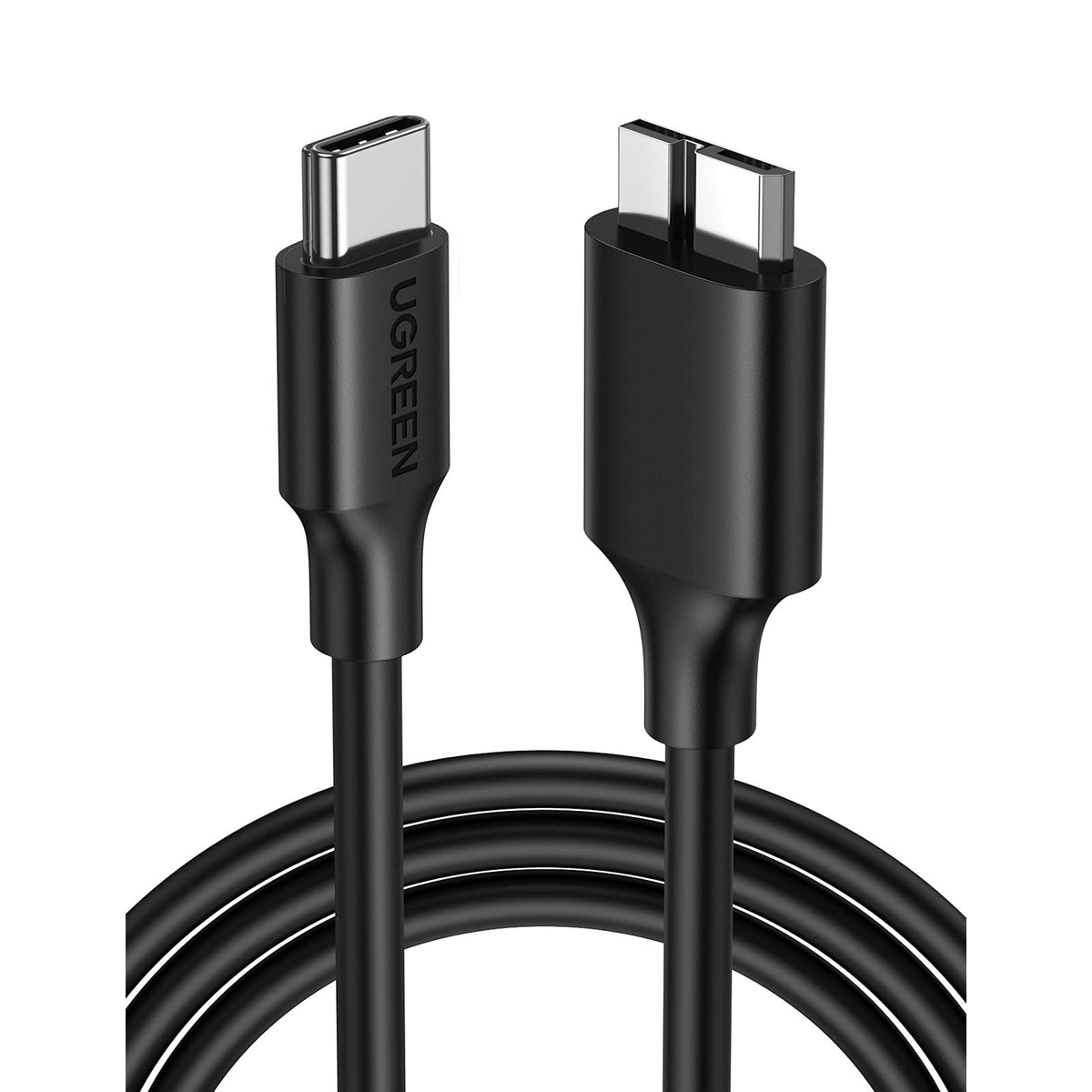 כבל UGREEN USB-C ל-Micro B USB 3.0 לסנכרון וטעינה שחור – תמונה 1