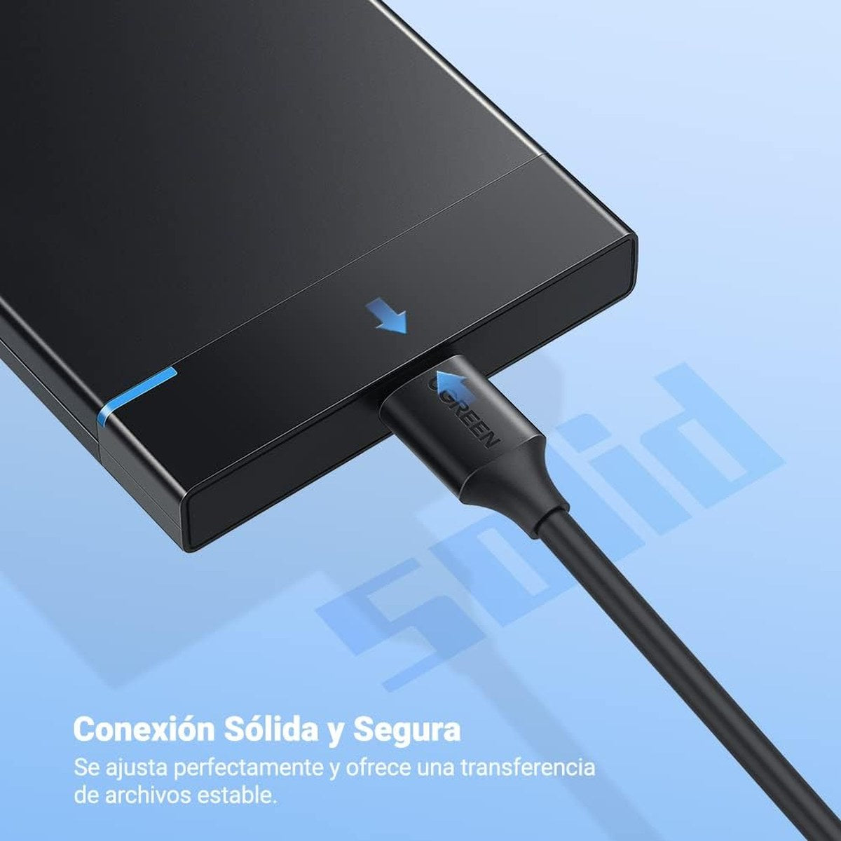 כבל UGREEN USB-C ל-Micro B USB 3.0 לסנכרון וטעינה שחור – תמונה 6