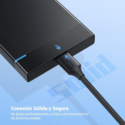 כבל UGREEN USB-C ל-Micro B USB 3.0 לסנכרון וטעינה שחור – תמונה 6