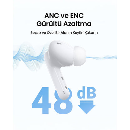 אוזניות UGREEN HiTune T6 ANC TWS עם תצוגה לבן – תמונה 3