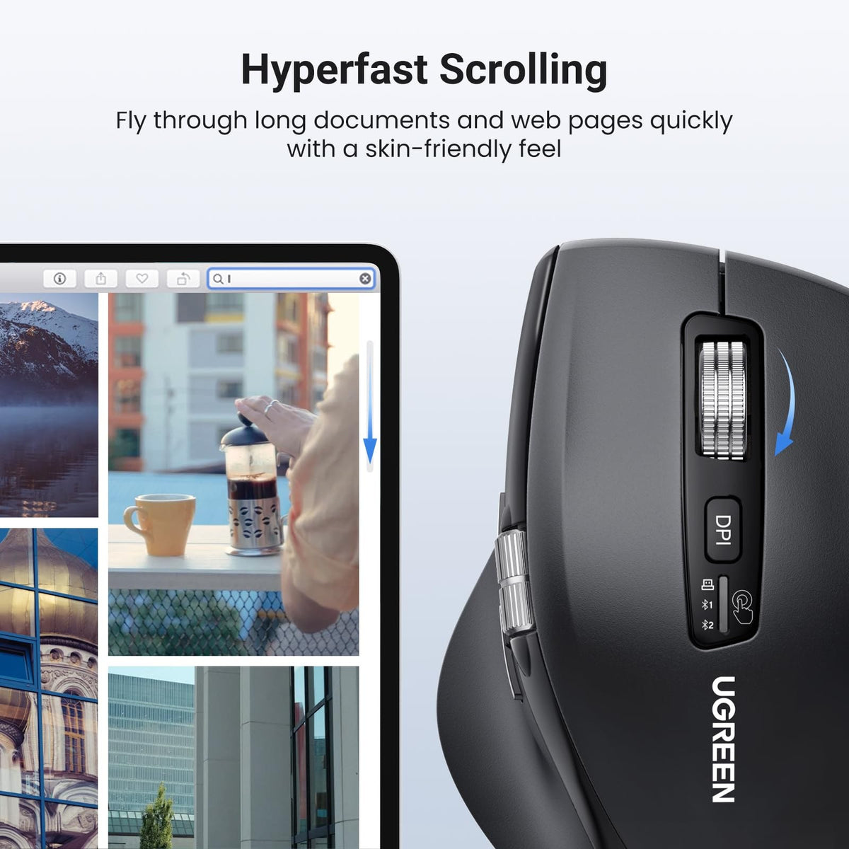 עכבר UGREEN Multi-mode Wireless Mouse – תמונה 2