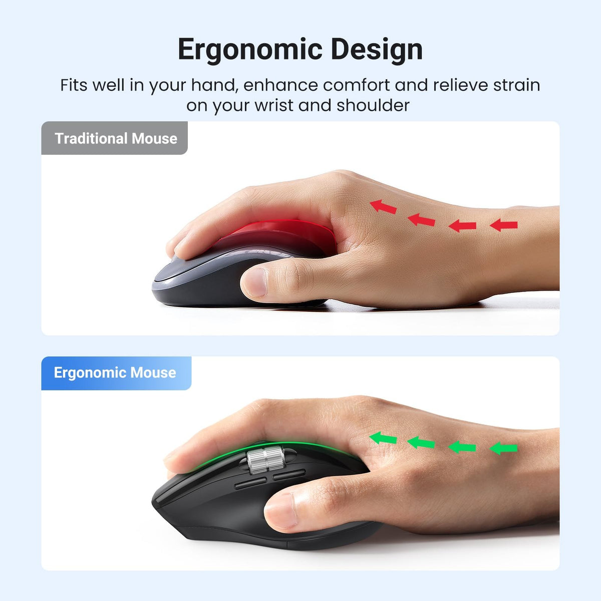 עכבר UGREEN Multi-mode Wireless Mouse – תמונה 3