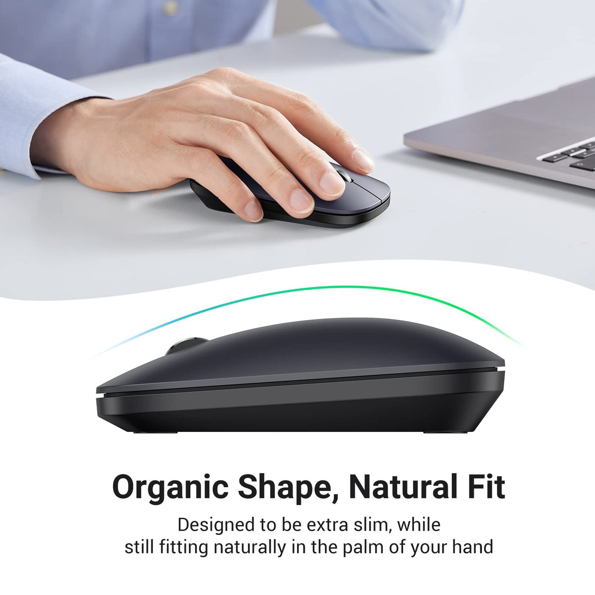 עכבר UGREEN Ultra Slim and Portable Wireless Mouse 2.4 GHz – תמונה 4