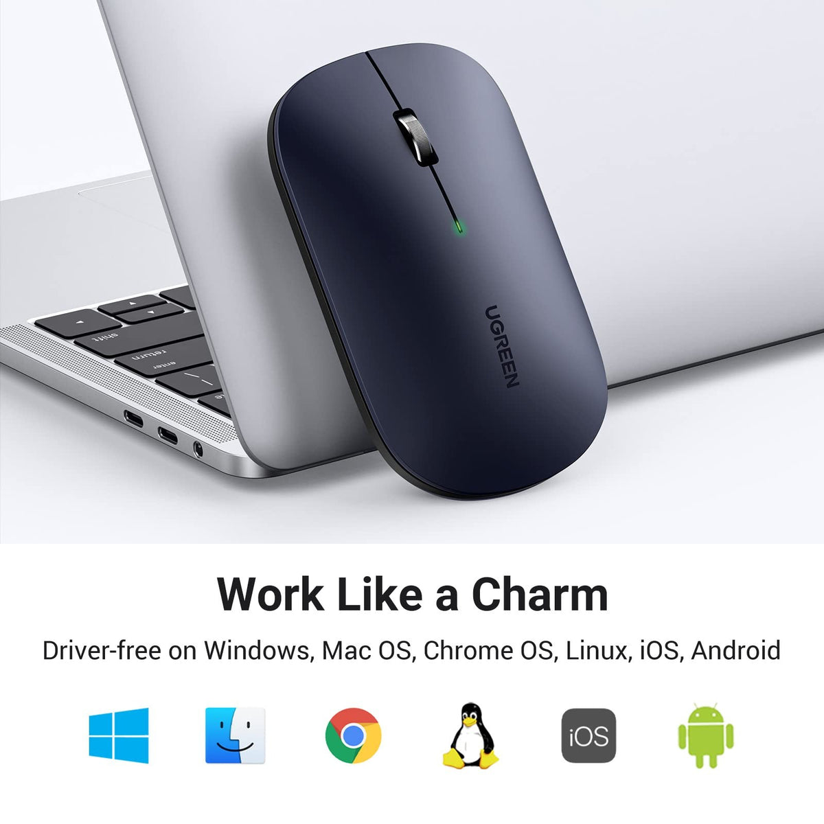 עכבר UGREEN Ultra Slim and Portable Wireless Mouse 2.4 GHz – תמונה 7