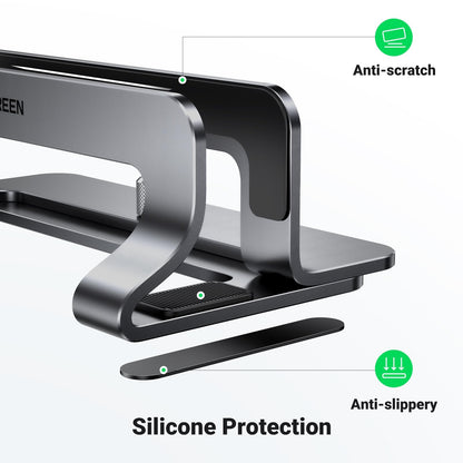 מעמד אנכי מאלומיניום UGREEN לטאבלט או מחשב נייד MacBook כסוף – תמונה 4