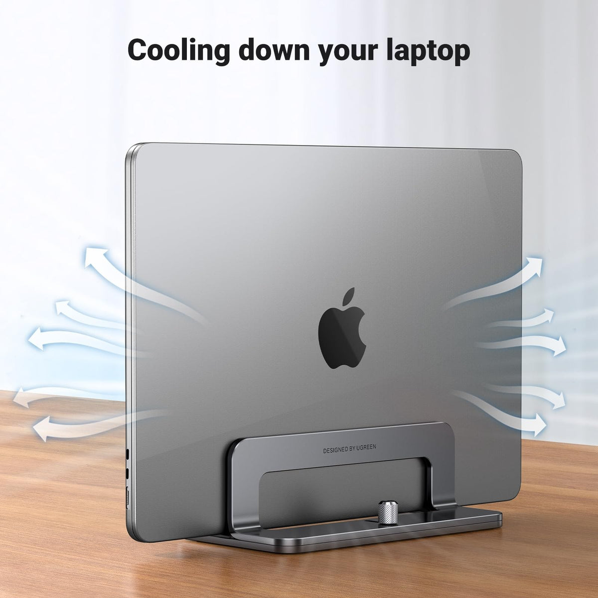 מעמד אנכי מאלומיניום UGREEN לטאבלט או מחשב נייד MacBook כסוף – תמונה 6