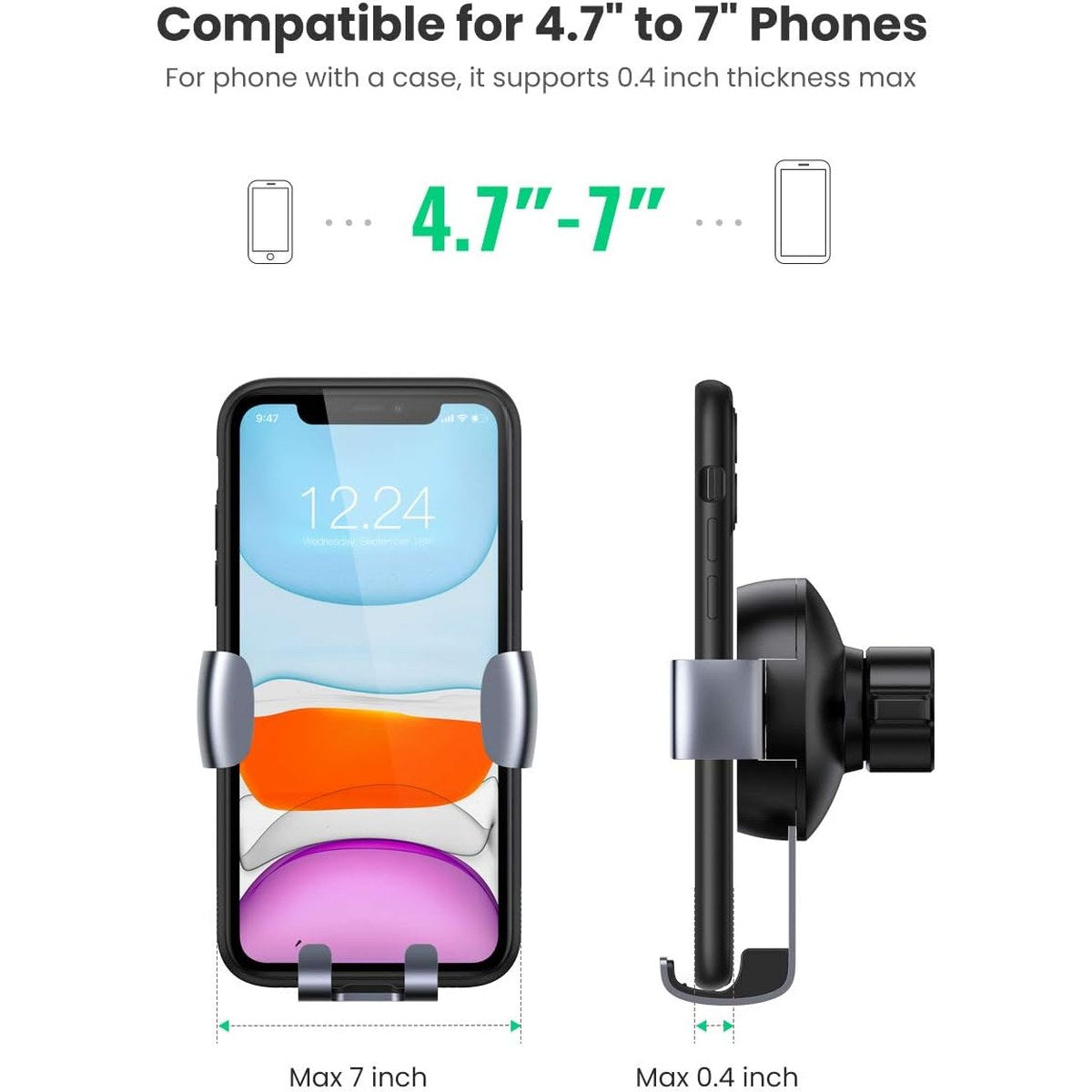 מעמד לטלפון UGREEN Gravity Drive Air Vent Mount Phone Holder – תמונה 5