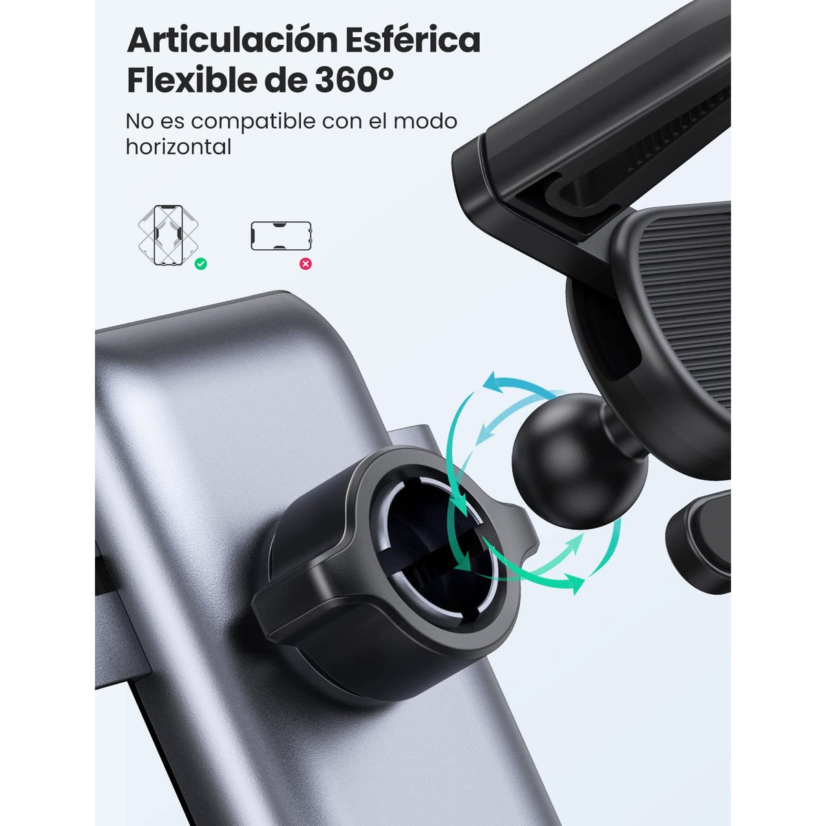 מעמד לטלפון UGREEN Gravity Phone Holder for Round Air Vent – תמונה 6
