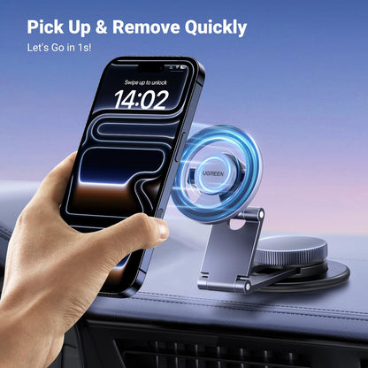 מעמד מגנטי לרכב UGREEN זרוע מתכווננת 360° לדשבורד – תמונה 3