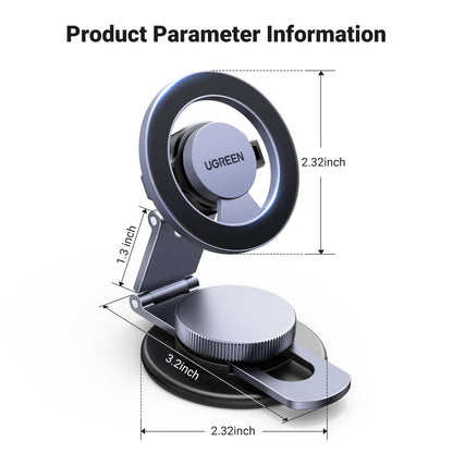 מעמד מגנטי לרכב UGREEN זרוע מתכווננת 360° לדשבורד – תמונה 7