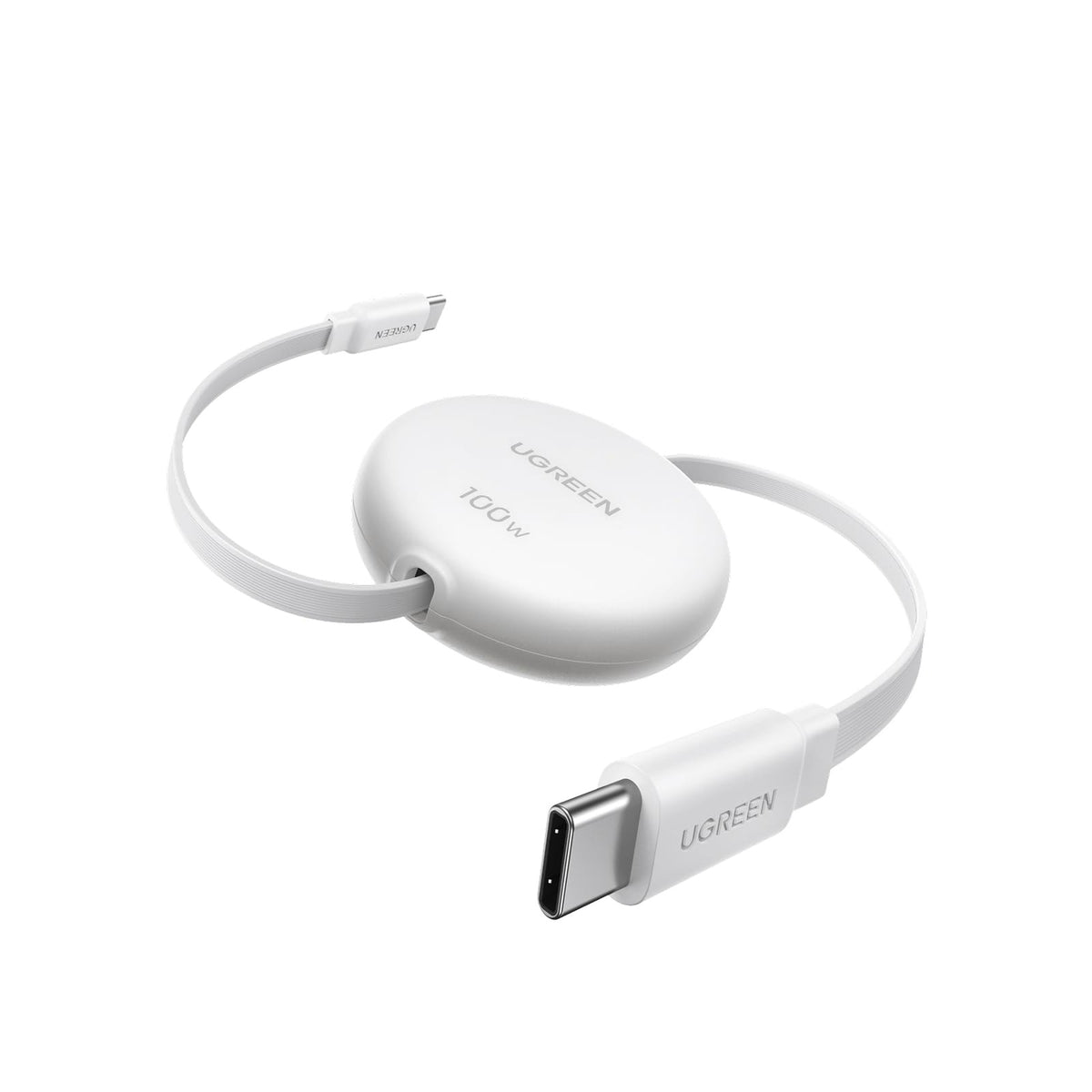 כבל UGREEN Nexode USB-C ל-USB-C 100W נשלף – לבן – תמונה 1