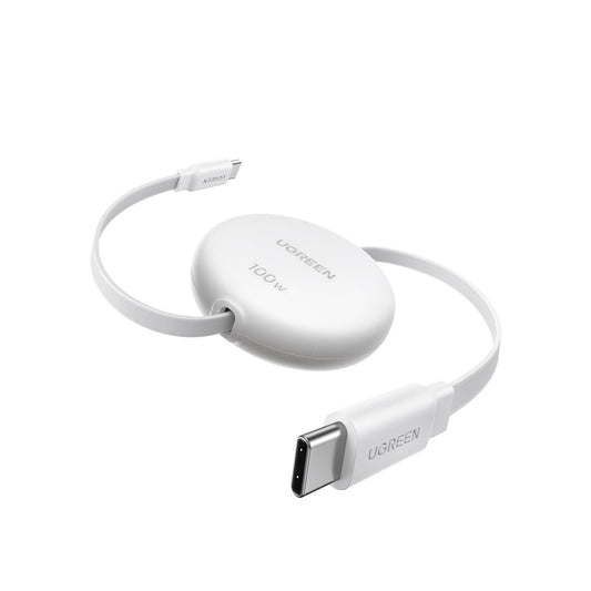 כבל UGREEN Nexode USB-C ל-USB-C 100W נשלף – לבן – תמונה 1