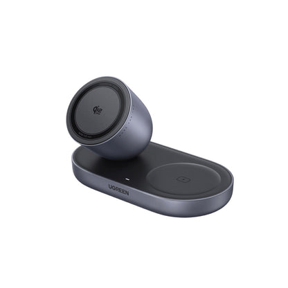 מעמד טעינה אלחוטי מגנטי UGREEN 2 ב-1 Qi2.2 25W תואם MagSafe – תמונה 1