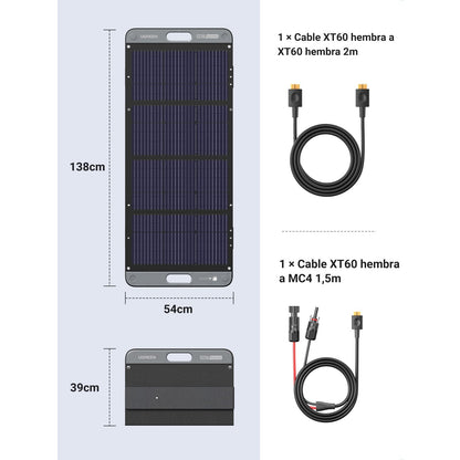 פאנל סולארי 200W נייד לתחנת כוח ניידת דגם UGREEN SC200 15114 – תמונה 6