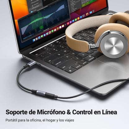 מתאם אוזניות UGREEN USB-C ל-3.5 מ״מ עם DAC – תמונה 6