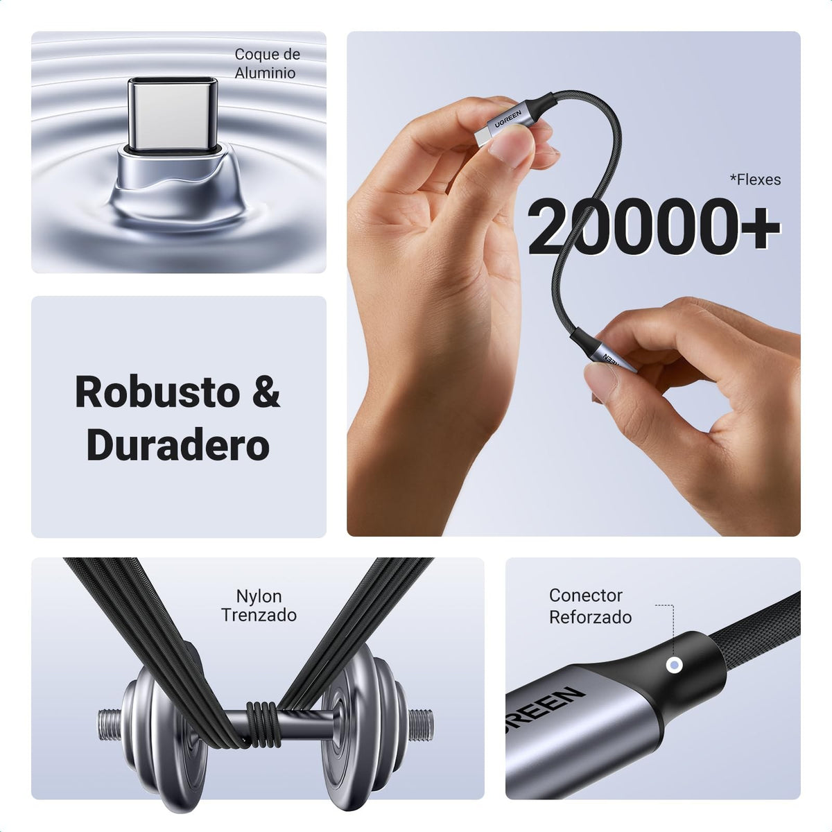 מתאם אוזניות UGREEN USB-C ל-3.5 מ״מ עם DAC – תמונה 7