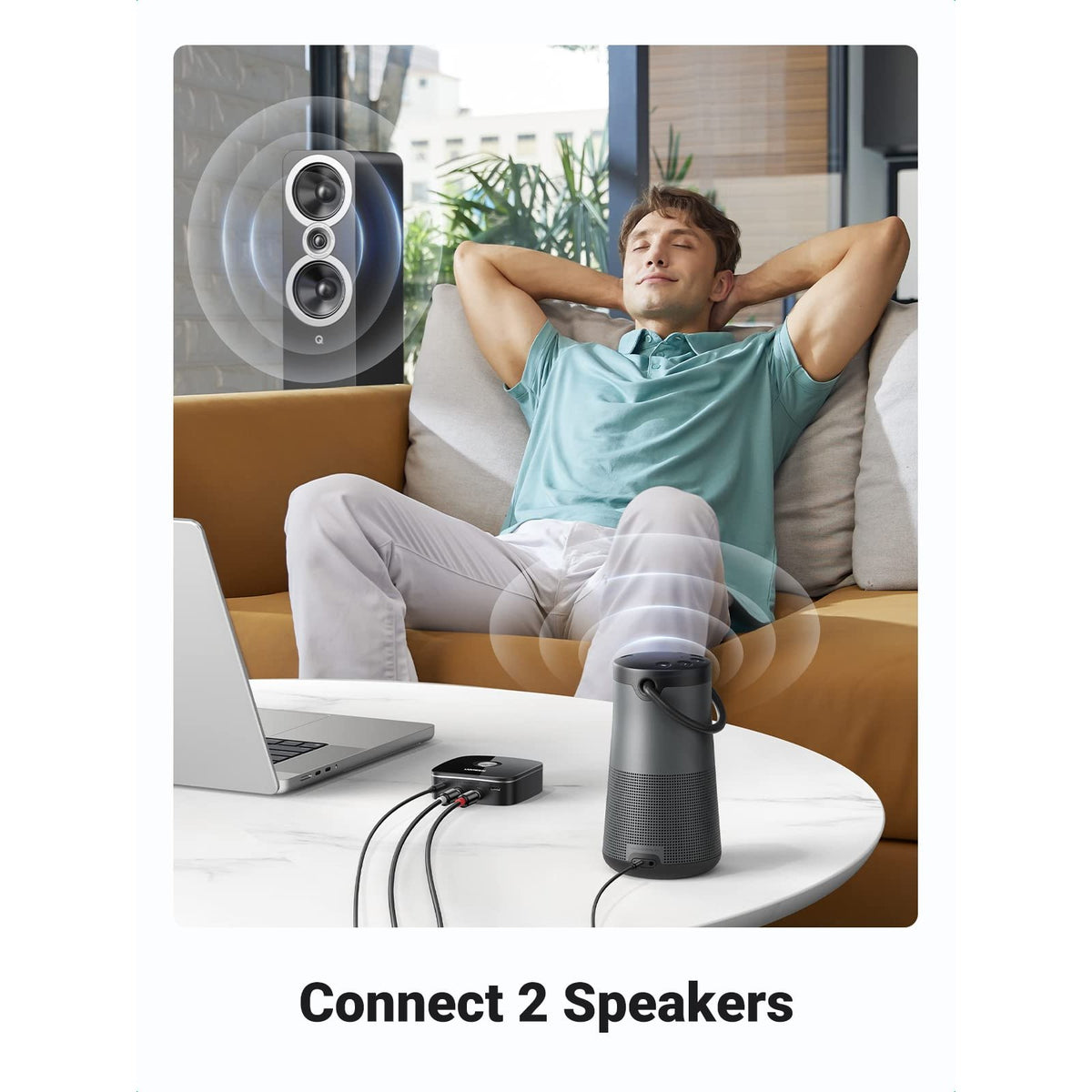 מקלט אודיו Bluetooth UGREEN למערכות HiFi עם RCA ו-3.5 ממ – תמונה 4