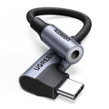 מתאם אודיו UGREEN USB-C ל-3.5 מ״מ DAC זוויתי 90°