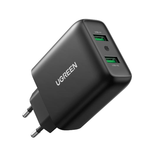 מטען קיר כפול עם טעינה מהירה UGREEN 36W USB-A – תמונה 1