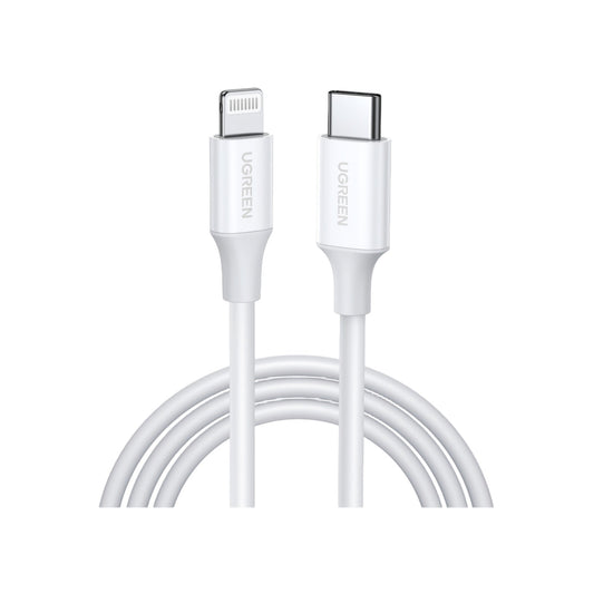 כבל UGREEN USB-C to Lightning M/M Cable Rubber Shell 1m – תמונה 1